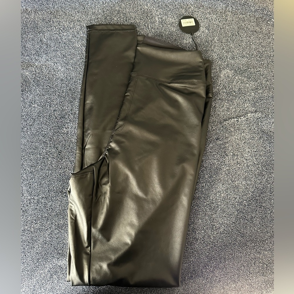 Aerie Luxe Leather Leggings Large Long
